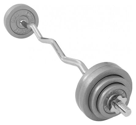 Set d'haltères barre Curl en fonte 35 KG