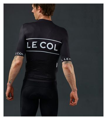 Maillot Manches Courtes Le Col Sport Logo Noir