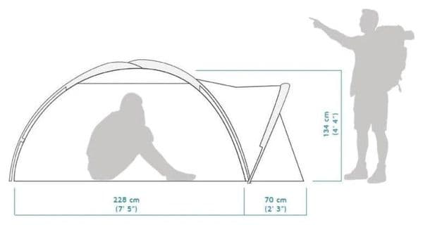 Crua outdoors Duo-tente de randonnée légère - 2 personnes - 3 kg-verte