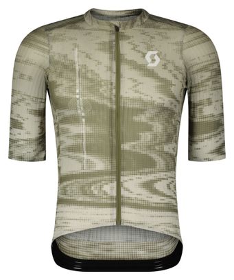 Maillot Manches Courtes Scott Ultd. SL Blanc/Vert Homme