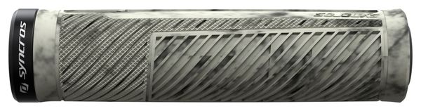 Paire de Grips Syncros AM Lock-On Marbre Beige/Noir