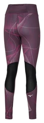 Mizuno Active Printed Long Tights Rosa Damen