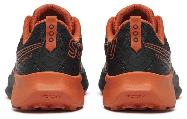 Scarpe da trail Saucony Peregrine 16 Nero/Arancione Uomo