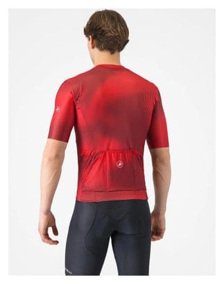 Maillot à Manches Courtes Castelli Vortice Homme Rouge