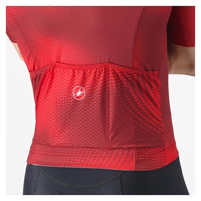 Maillot à Manches Courtes Castelli Vortice Homme Rouge