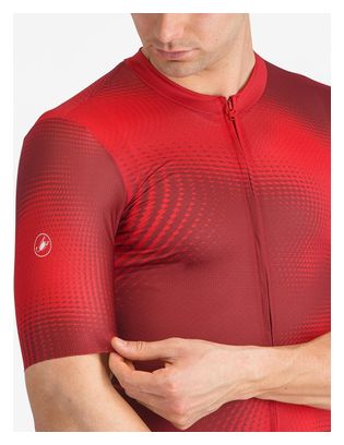 Maillot à Manches Courtes Castelli Vortice Homme Rouge