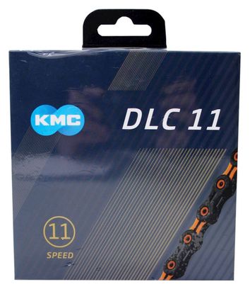 KMC Chaîne de vélo Dlc11 Noir/Orange 118 maillons