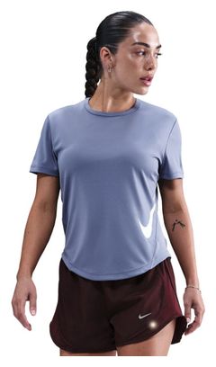 Damestrui Nike Tempo Swoosh Run met korte mouwen Blauw