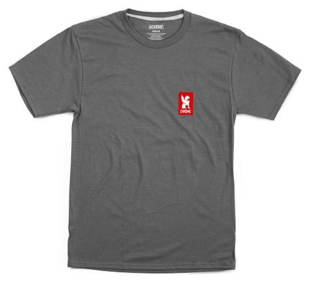Chrome Vertical Short Sleeve T-Shirt Grey / Red