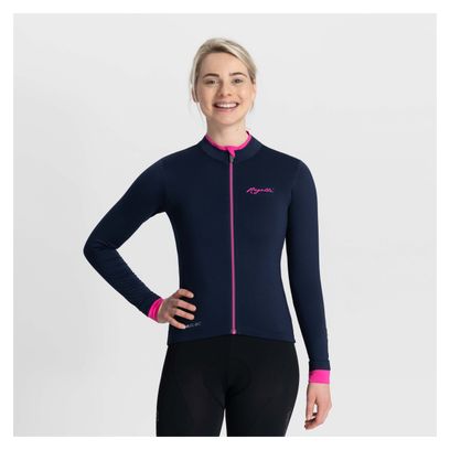 Maillot Manches Longues Velo Rogelli Essential - Femme - Bleu/Rose