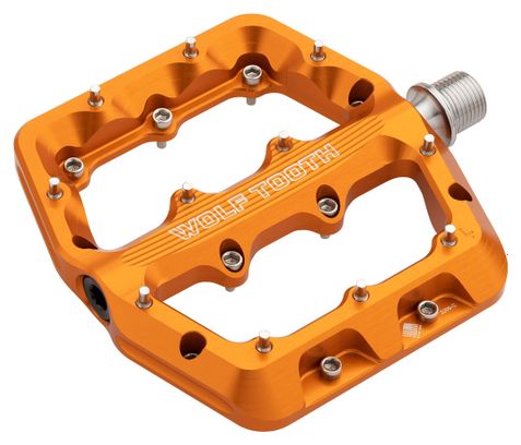 Pédales Plates Spank Spoon 90 Orange - Corps Concave, Axel 9/16, Grip En Béton !