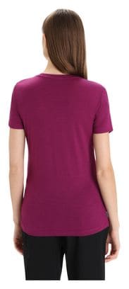 Camiseta de manga corta para mujer Icebreaker Tech Lite II Merino Púrpura
