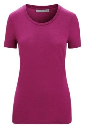 Damen Kurzarm T-Shirt Merino Icebreaker Tech Lite II Violett