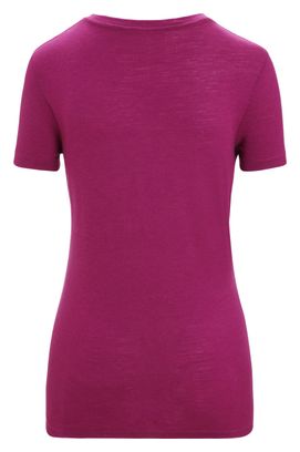 Damen Kurzarm T-Shirt Merino Icebreaker Tech Lite II Violett