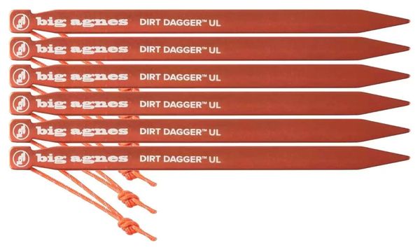 Big Agnes Dirt Dagger UL Red Spikes (x6)