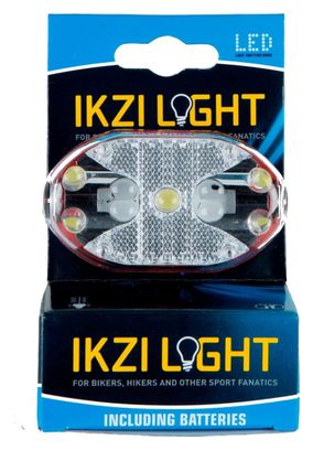 IKZI Feu arrière lumineux ovale 5 led batterie guidon potence