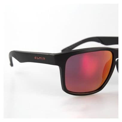 Lunettes Eltin Grant Noir Mat et Rouge