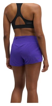 Pantaloncini Hoka Glide 3,5 pollici viola da donna