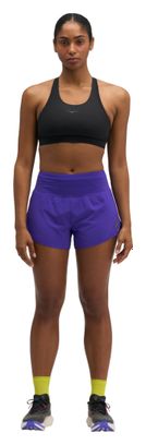 Pantaloncini Hoka Glide 3,5 pollici viola da donna