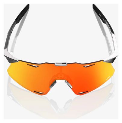 100% Hypercraft Black Chrome Glasses / HiPER Red Mirror Lenses