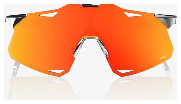 100% Hypercraft Black Chrome Glasses / HiPER Red Mirror Lenses