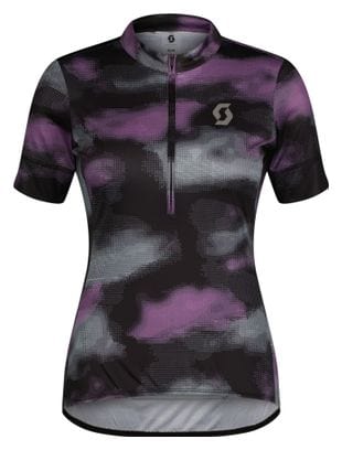 Scott Endurance 10 Kurzarm Trikot Schwarz/Violett Damen