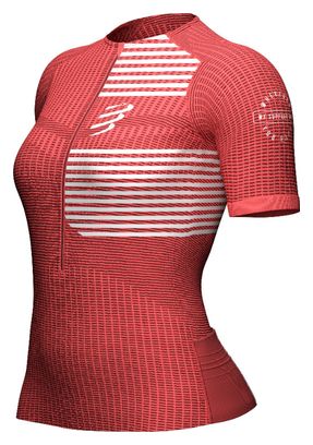 Compressport Women's Tri Postural Coral Short Sleeve Jersey