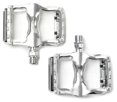 Pédales - Seahorse Silver With Reflector - Mks