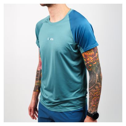 Maillot de manga corta Oxsitis X-Train Hombre Verde/Azul
