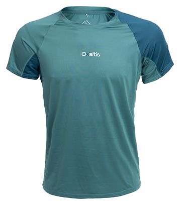 Maillot de manga corta Oxsitis X-Train Hombre Verde/Azul