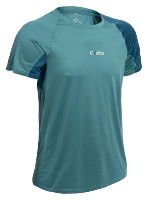 Maillot de manga corta Oxsitis X-Train Hombre Verde/Azul