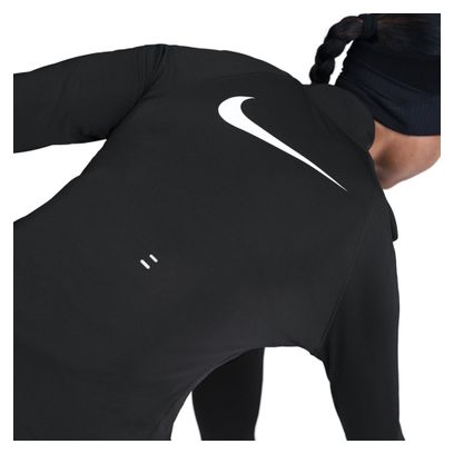 Haut 1/4 zip Nike Tempo Swoosh Run Noir Femme