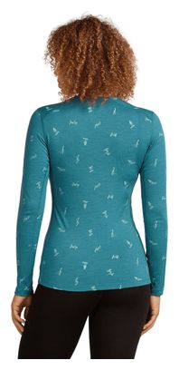 Women's Baselayer Icebreaker Merino 200 Oasis Snow Day Green