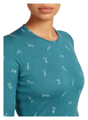 Women's Baselayer Icebreaker Merino 200 Oasis Snow Day Green