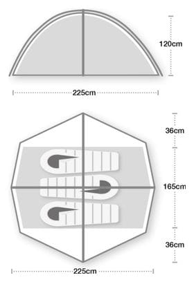 Tienda de campaña independiente Terra Nova Helm Compact 3 P