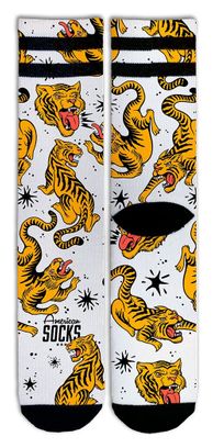 Tiger King - Chaussettes Graphiques Techniques Coolmax - Cyclisme  Running et Sport