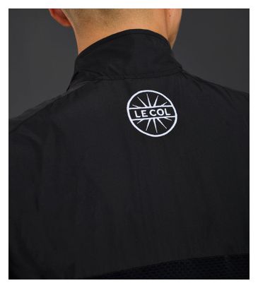Ärmellose Jacke Sport Logo Kragen Schwarz