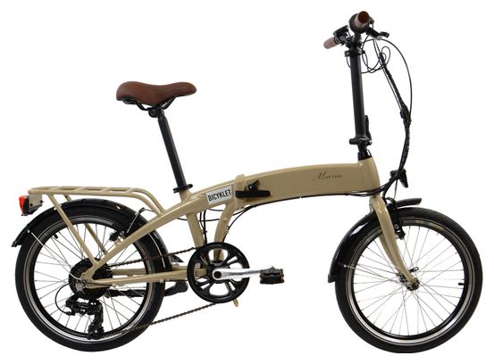 Prodotto ricondizionato - Bicicletta elettrica pieghevole Marcus Shimano Tourney 6V 418 Wh 20'' Beige Avorio