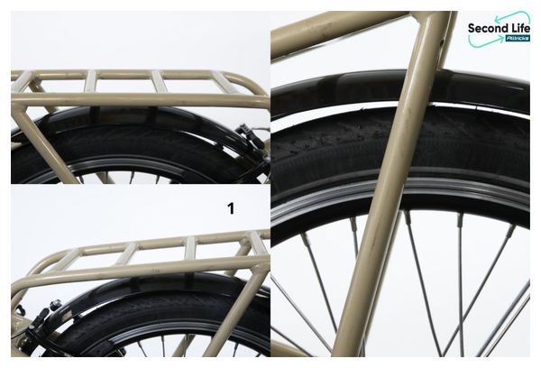 Producto Reacondicionado - Bicicleta Eléctrica Plegable Marcus Shimano Tourney 6V 418 Wh 20'' Beige Marfil