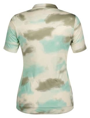 Maillot Manches Courtes Scott Endurance 10 Blanc/Vert Femme