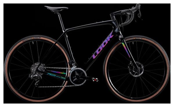 Gravel Bike Look 765 GravelRS Sram Rival AXS 12V 700 mm Schwarz