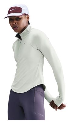 Nike Tempo Swoosh Run Grau Damen 1/4-Zip-Top