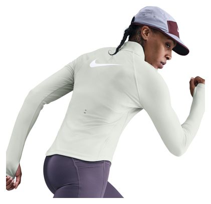 Nike Tempo Swoosh Run Grau Damen 1/4-Zip-Top