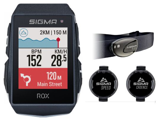 Compteur GPS Sigma ROX 11.1 Evo Sensor Set Blanc / Noir