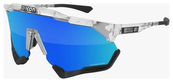 Lunettes SCICON Aeroshade XL Cristal Brillant / Bleu Miroir