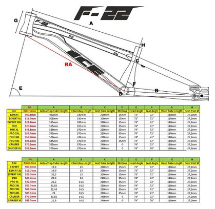 Cadre BMX Race ICE F-22 Noir Mat