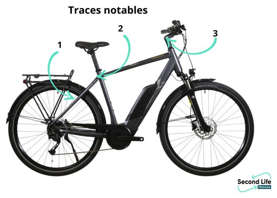 Exhibition Bike - Lapierre Overvolt trekking Electric Bike 400Wh 6.4 Shimano Alivio / Altus 9V Grey 2022