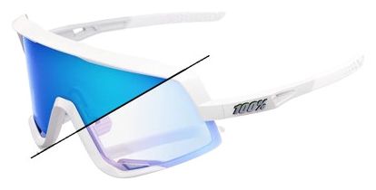 Gafas 100% Glendale Bastille Blanco Perla con Purpurina - Espejo Azul Fotocromáticas