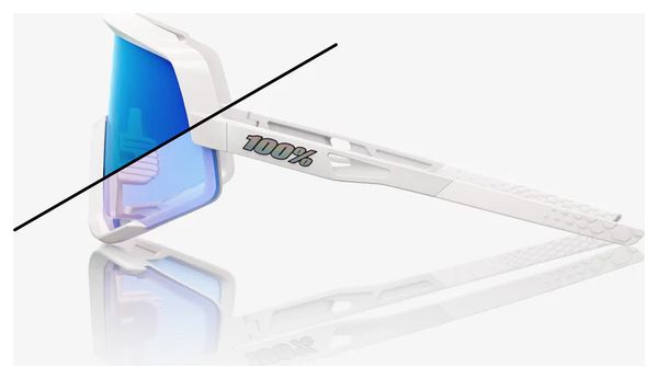Gafas 100% Glendale Bastille Blanco Perla con Purpurina - Espejo Azul Fotocromáticas