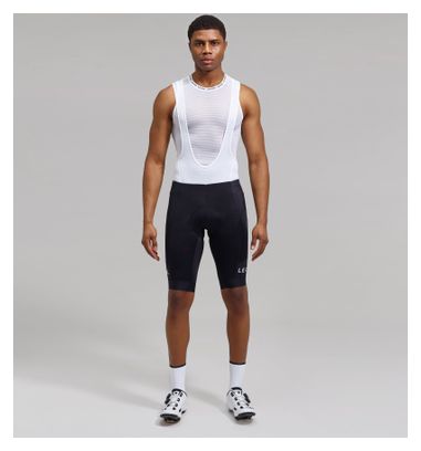 Cuissard Court à Bretelles Homme Le Col Sport Noir/Blanc